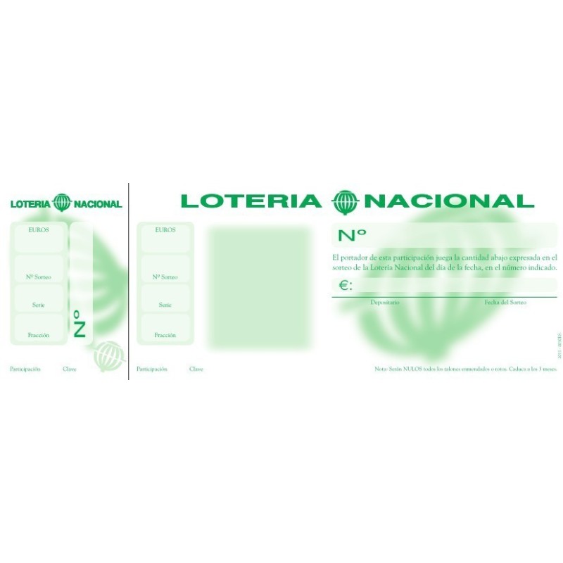 Modelo Bombo - Participación con Matriz  4 Por Hoja