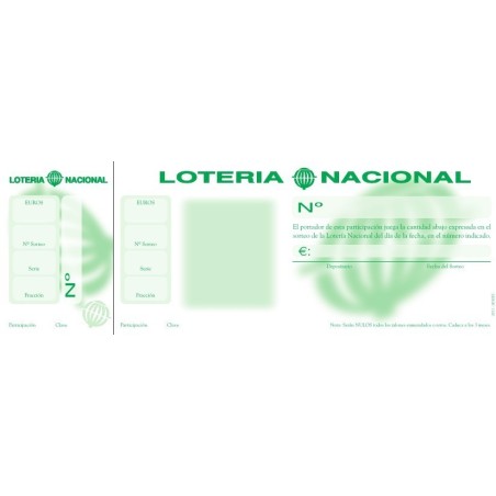 Modelo Bombo - Participación con Matriz  4 Por Hoja
