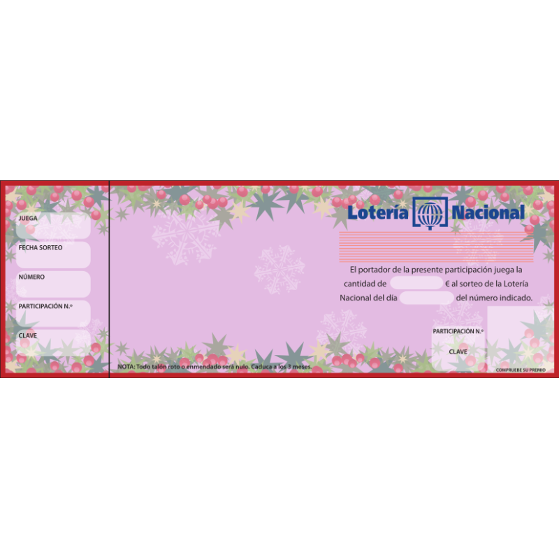 Modelo Motivos Navideños - Participación con Matriz  4 Por Hoja