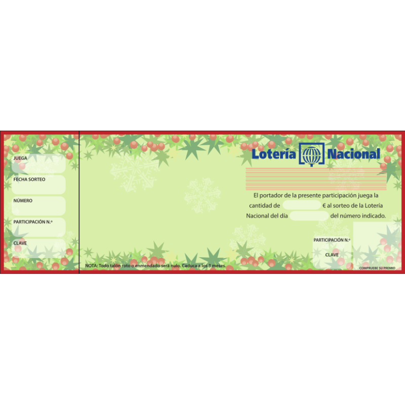 Modelo Motivos Navideños - Participación con Matriz 4 Por Hoja Modelo Motivos Navideños - Participación con Matriz 4 Por Hoja