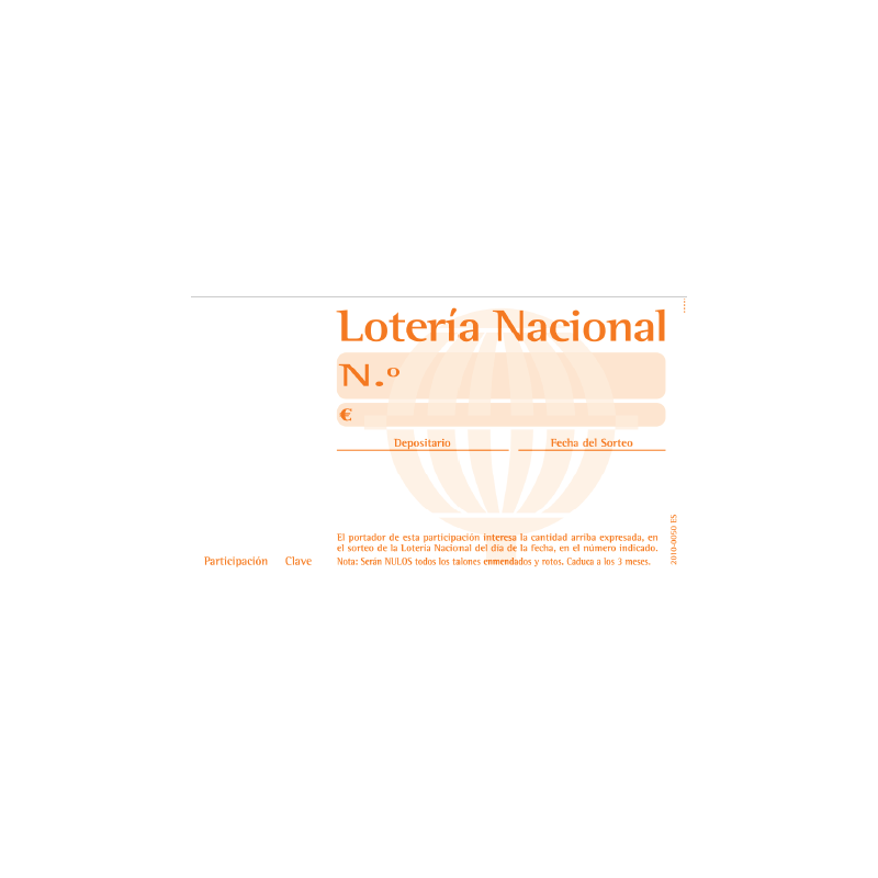 Modelo Bombo - Participación sin Matriz 10 POR HOJA