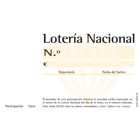 Modelo Bombo - Participación sin Matriz 10 POR HOJA