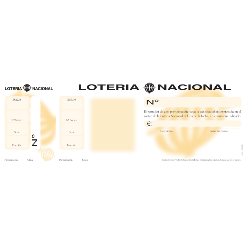 Modelo Bombo - Participación con Matriz  4 Por Hoja